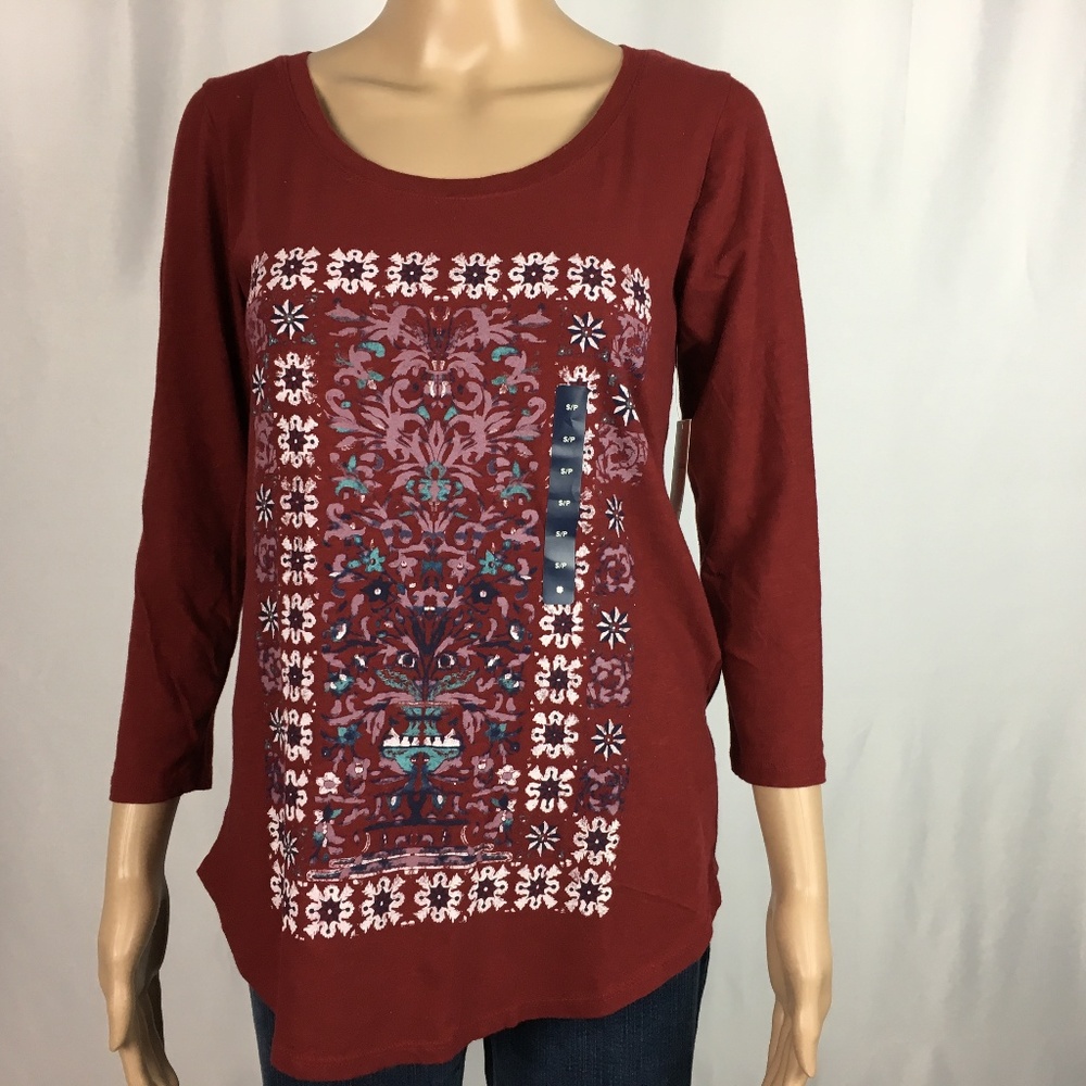 Lucky Brand Floral Tee Womens